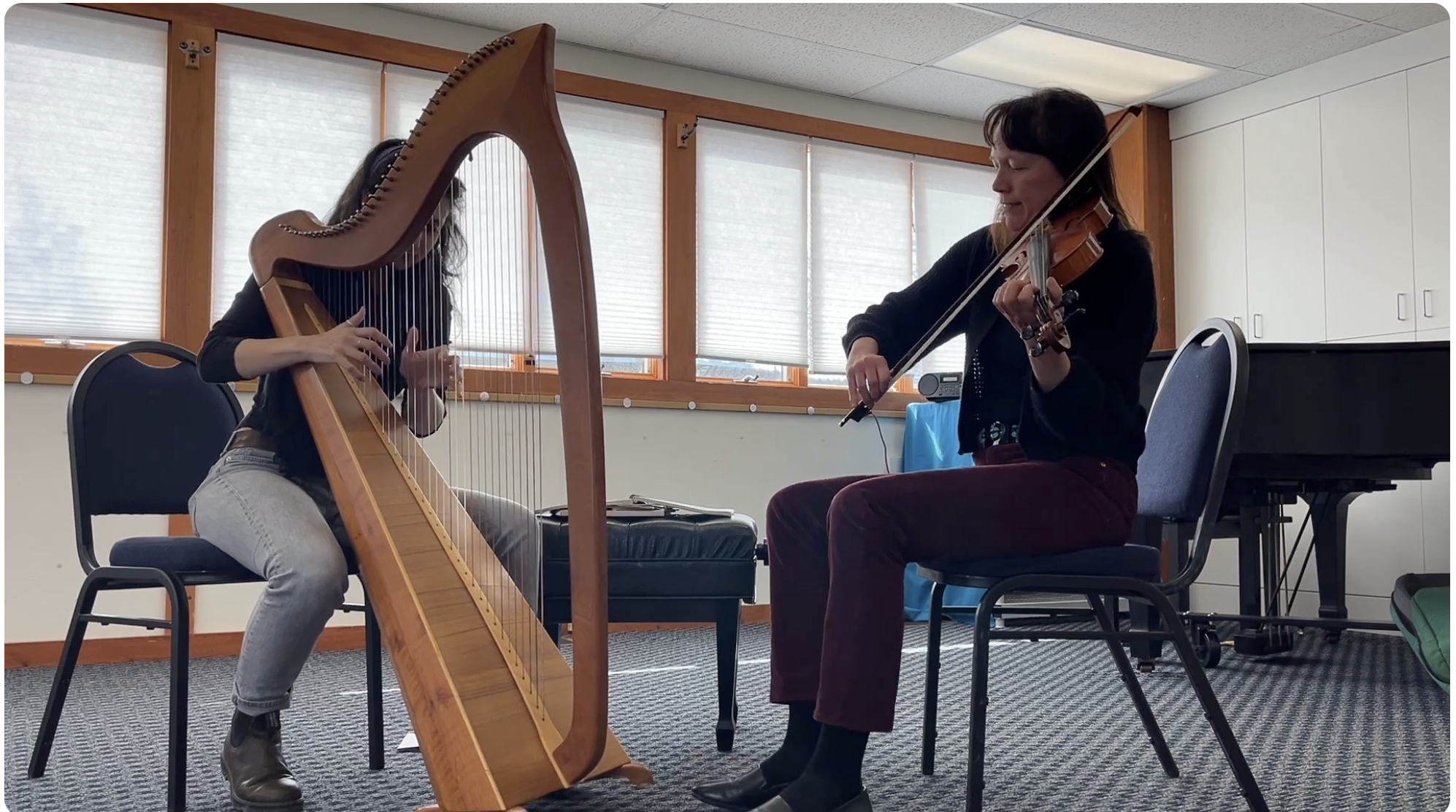 Rachel Clemente and Joanne Garton play The Road to Banff